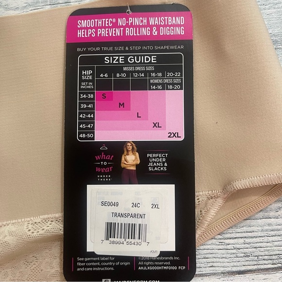 Maidenform Self Expressions Cool Comfort Firm Lace Thong  NWT Sizes XL or 2X - Picture 5 of 9